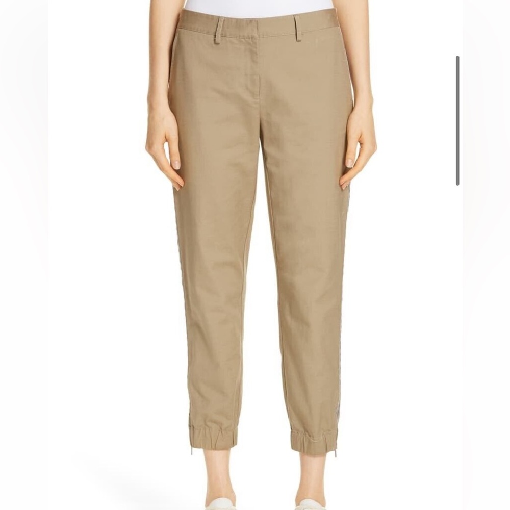 Nordstrom Signature Cotton Blend Side Stripe Zip Ankle Jogger Pants NWT